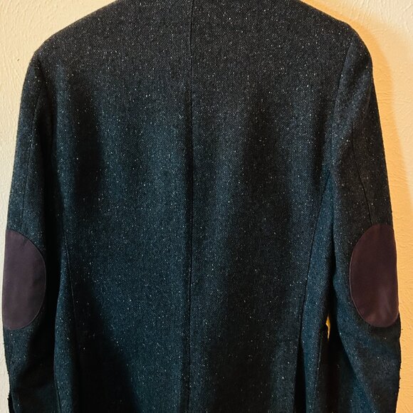 Gutteridge Navy Tweed Herringbone Men's Sportscoat - Picture 2 of 5